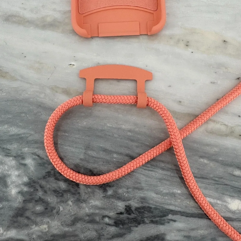 NWT‎ HoldingIT iPhone 11 Pro Peach Silicone Lanyard Crossbody Phone Case Cover